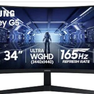 Samsung 34-inch Odyssey G5 Ultra-Wide Curved Gaming Monitor