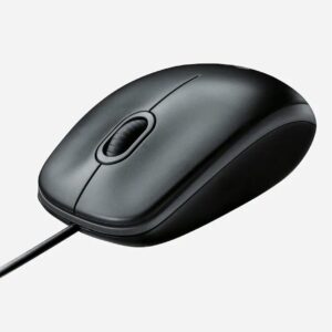 Logitech B100 Ambidextrous Wired USB Mouse - Black