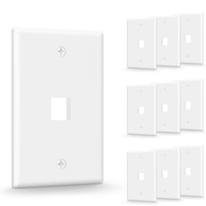 VCE UL-Listed 1-Port Keystone Wall Plate - White