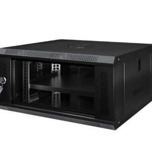 Wall-Mount Server and Network Rack Cabinet - Lockable Glass Door